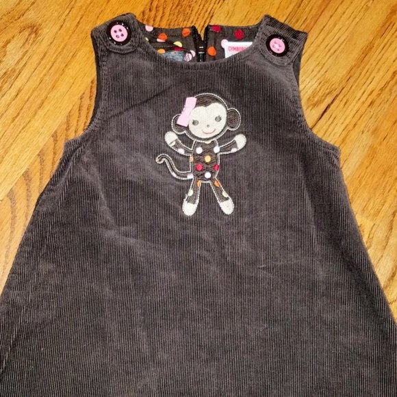 Gymboree Fall for Monkeys corduroy dress brown - Picture 1 of 3